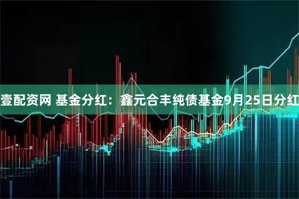 壹配资网 基金分红：鑫元合丰纯债基金9月25日分红